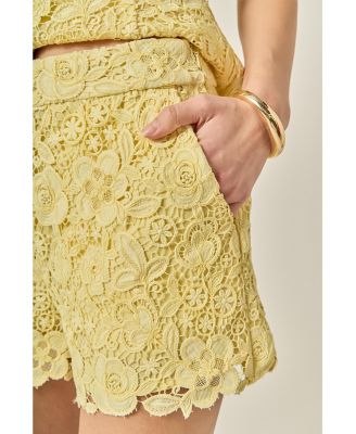 Women's Floral Lace Shorts