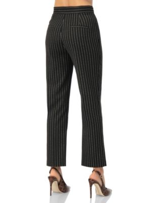 Women's Straight-Leg Striped Trousers