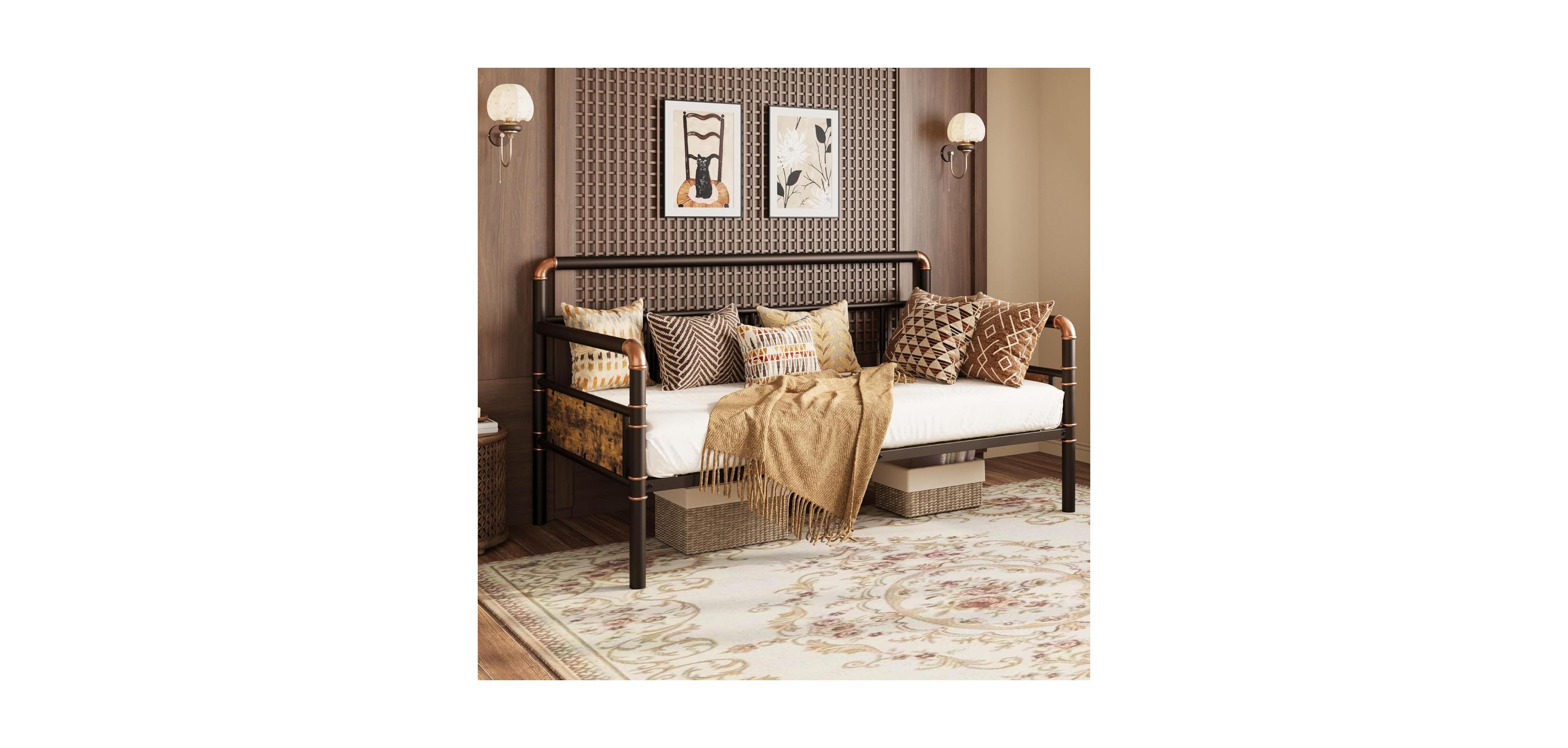 gaomon Metal Heavy Duty Twin Daybed Frame