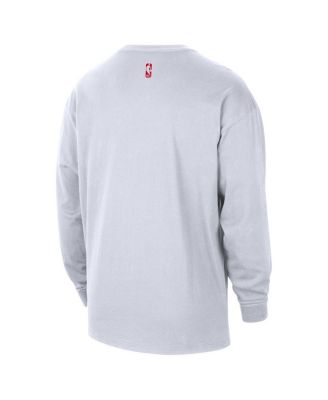 Men's White Houston Rockets 2025/26 City Edition Remix Essential Logo Long Sleeve T-Shirt