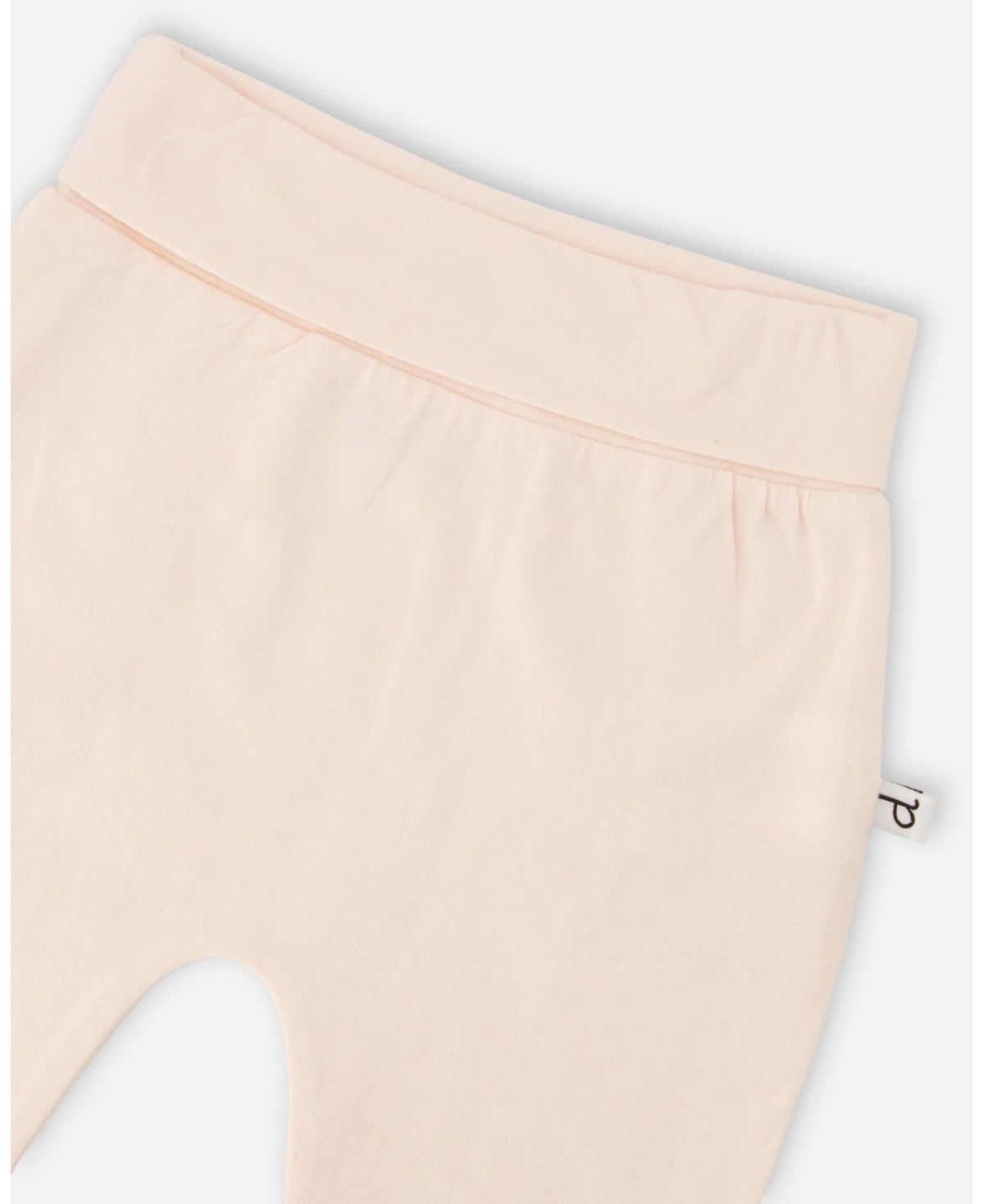 Deux par Baby Girls Cotton Jersey Evolutive Pants Peach