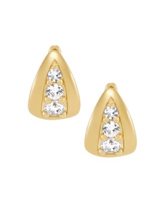 Created White Sapphire (1/2 ct. t.w.) Hoop Earrings in 14k Yellow Gold-Plated Sterling Silver