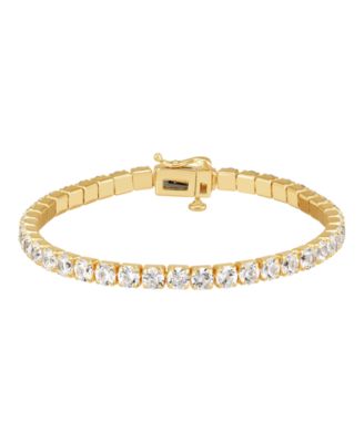 Created White Sapphire (13-1/3ct.t.w.) Tennis Bracelet in 14k Yellow Gold-Plated Sterling Silver