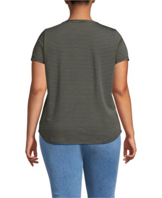 Plus Size Short Sleeve Lightweight Jersey Scoop Neck T-shirt