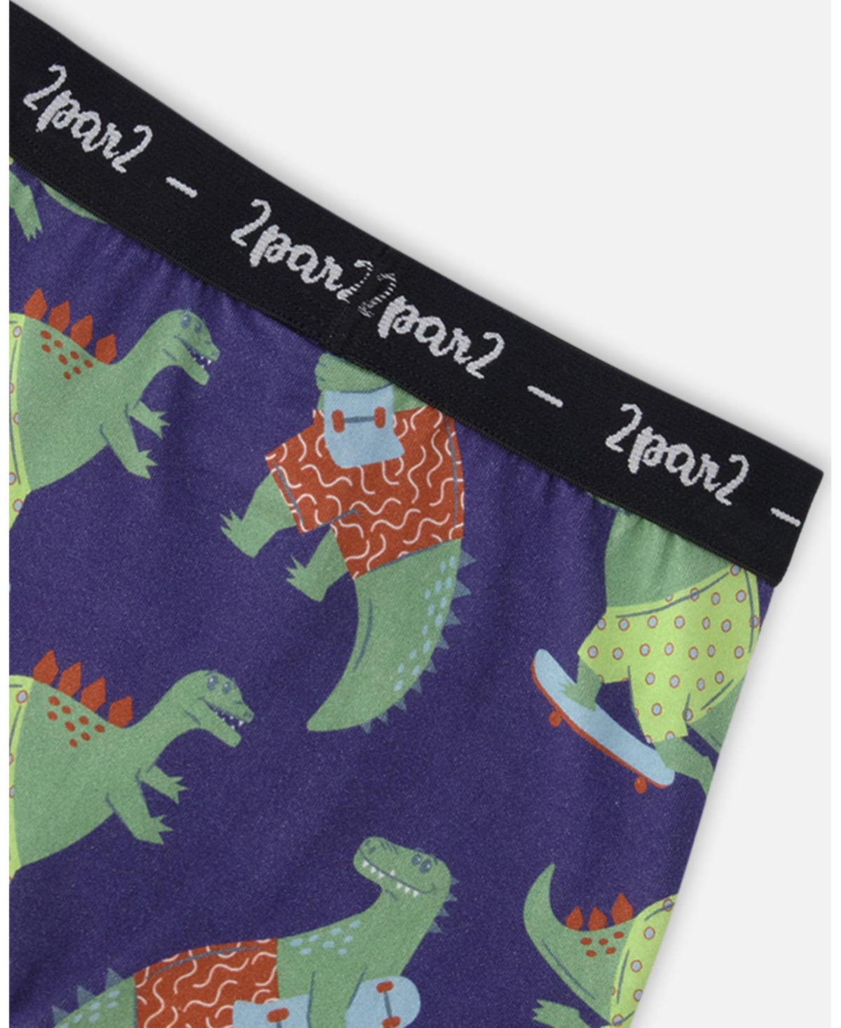 Deux par Boy Cotton Boxer Dino Print - Toddler|Child