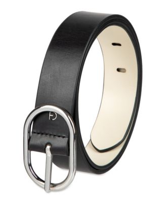 Women's Two-In-One Center Bar Reversible Leather Belt