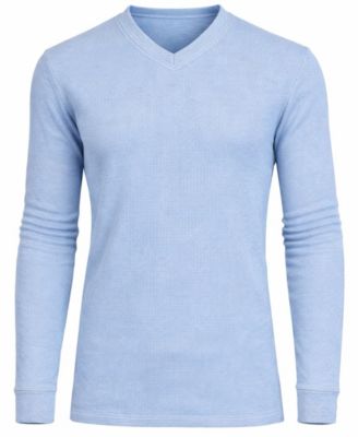 Men's Long-Sleeve Waffle-Knit V-Neck Thermal T-Shirt
