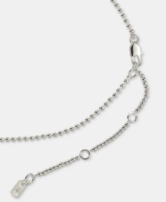 Two-Tone Logo Charm Pendant Necklace