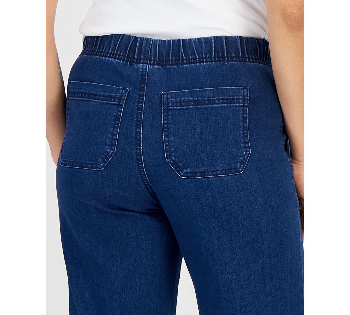 Style & Co Women's Cropped High Rise Wide-Leg Jeans, Macy's Exclusive view 3 — MAYCSS fashion products