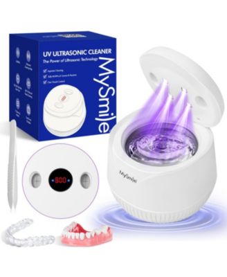 MySmile Ultrasonic Retainer Cleaner, 45kHz Retainer Cleaner Machine with Digital Timer, 200ML Portable Ultrasonic Retainer Jewelry Cleaner for Denture