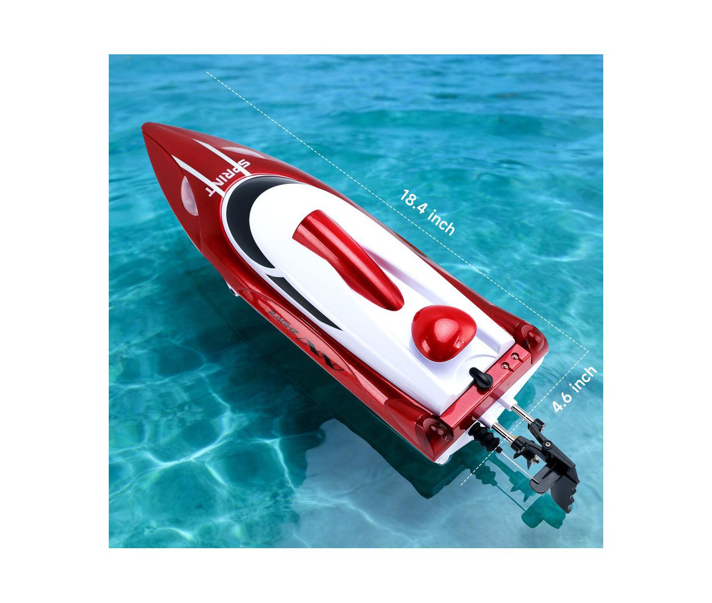 Детская игрушка Bruce & Shark High-Speed Self-Righting Jet Speedboat, цвет: Красный — фото 7