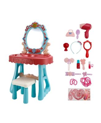 Musical Light-Up Vanity Gift Set with 29-Piece Pretend Play Makeup Toy for Girls