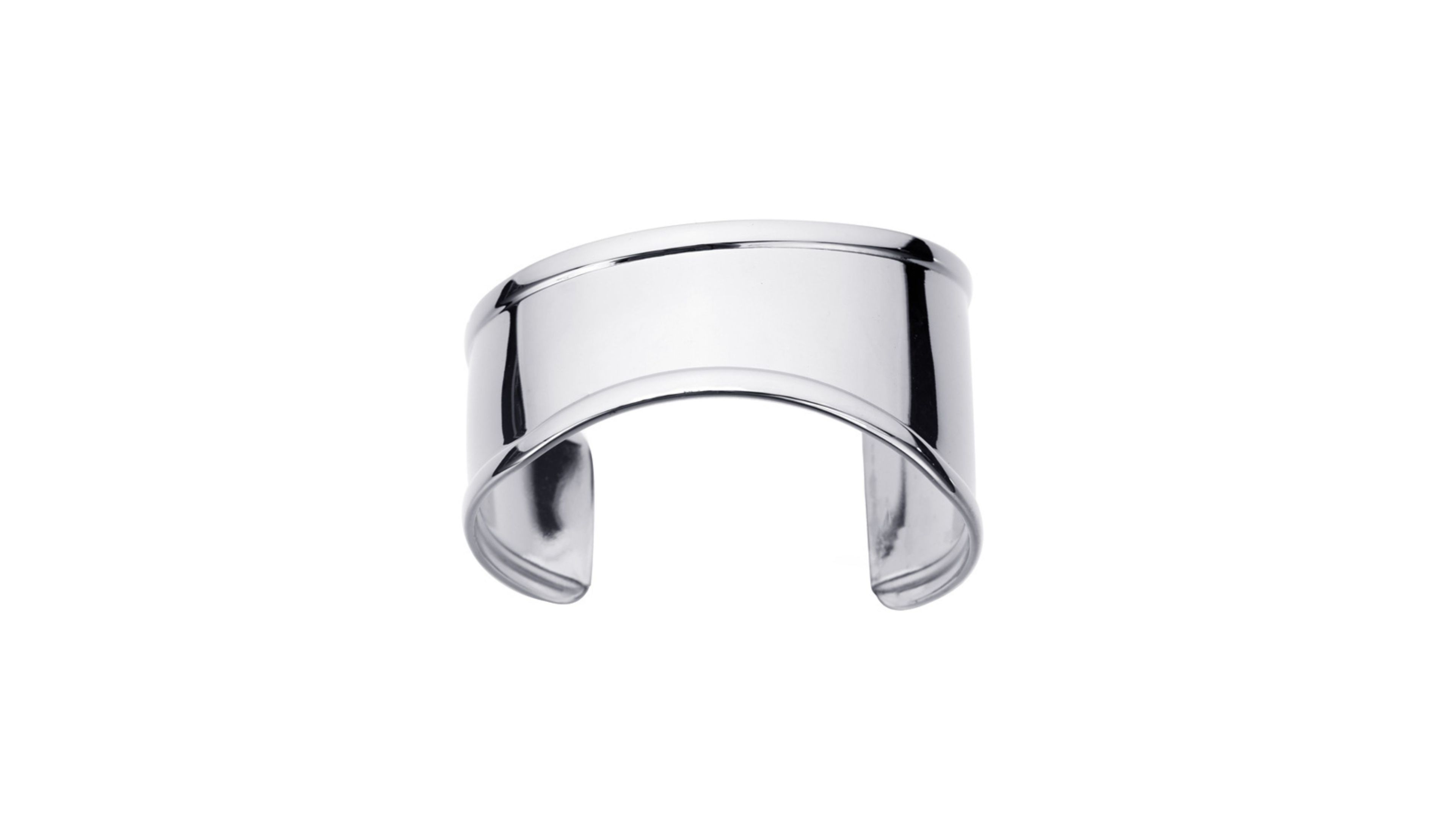 Adornia Tarnish Resistant Silver Tall Curve Cuff Bracelet