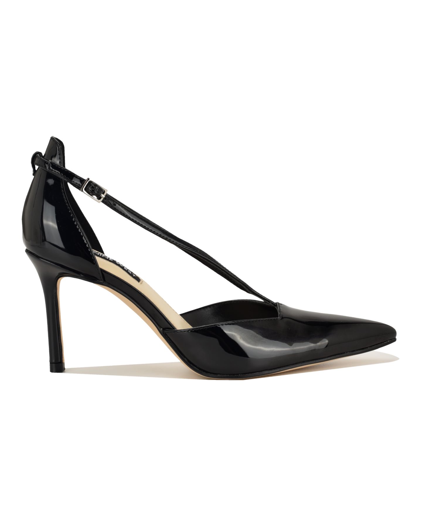 Женские туфли Nine West Collae Strappy Two-Piece Stiletto Pumps, цвет: Чёрный лаковый — фото 2