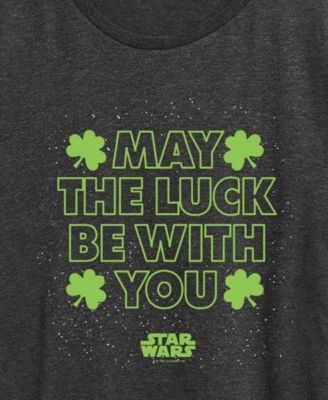 Plus Size Star Wars St. Patrick's Day May the Luck Be with You Graphic T-Shirt