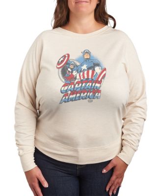 Plus Size Marvel Captain America Long-Sleeve Sweatshirt