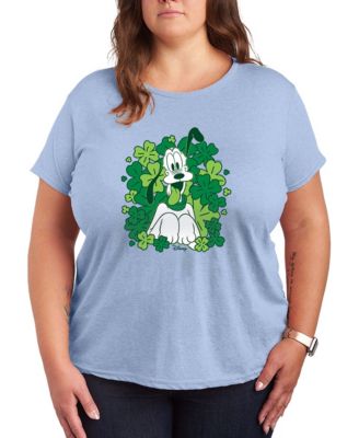 Plus Size Disney St. Patrick's Day Pluto Shamrocks Short-Sleeve Graphic T-Shirt