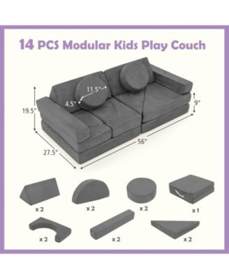 14 Piece Foam Modular Feature Play Couch Set