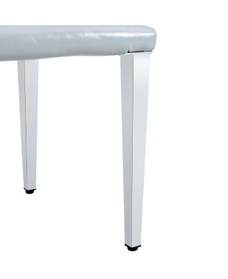 Minimalist PU Leather Accent Chair with Sturdy Metal Legs