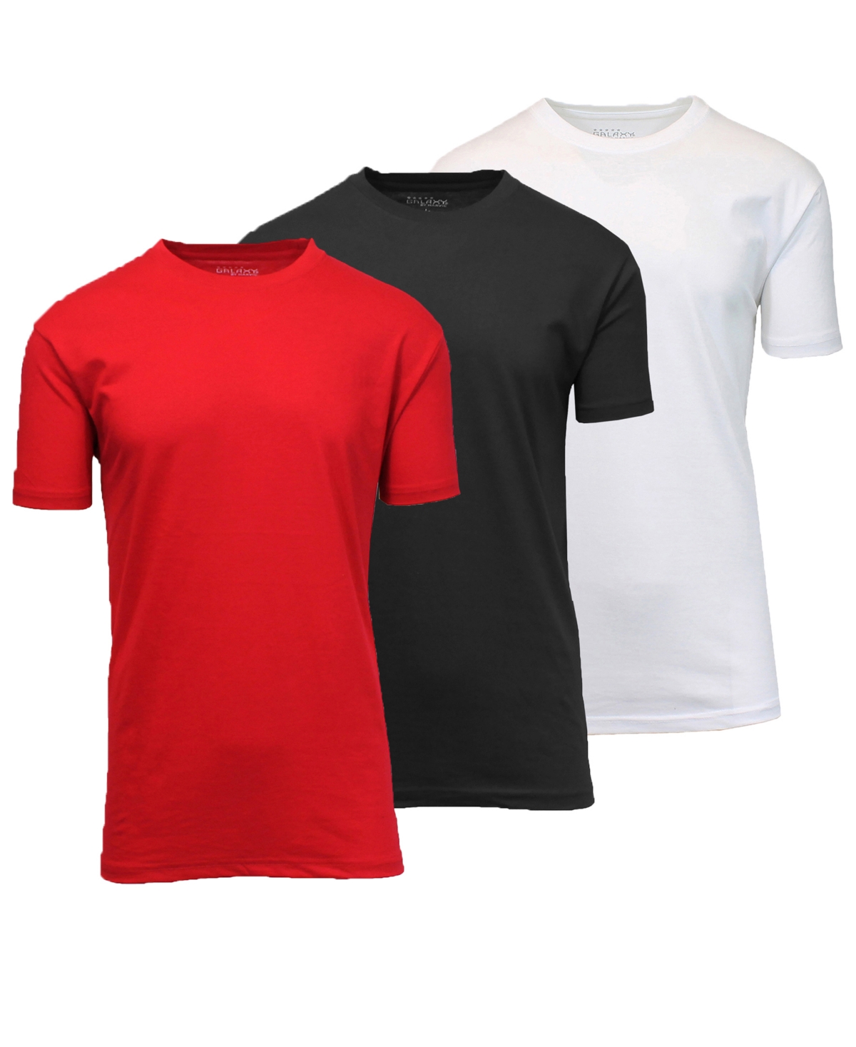 Blue Ice Men's Short-Sleeve Solid T-Shirt, 3-Pack - Red/Black/White