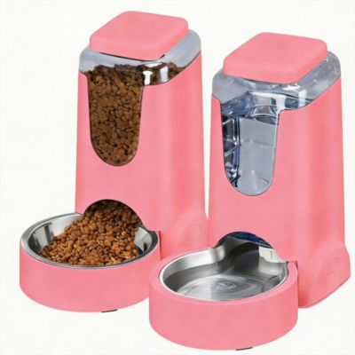 Automatic Pet Feeder & Water Dispenser for Small Medium Dogs Cats