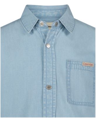 Boys' 8-16 Chambray Long-Sleeve Woven Shirt