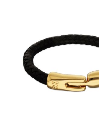 Black Braided Leather Bracelet