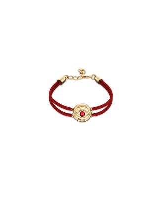 Red Leather Eye Bracelet