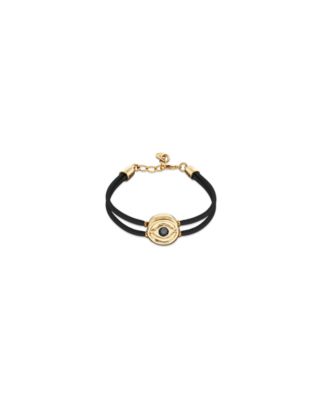 Black Leather Eye Bracelet