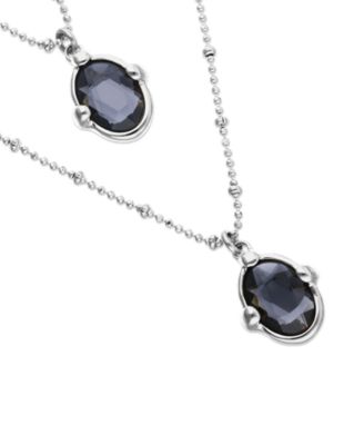 Two Small Crystal Double Necklace