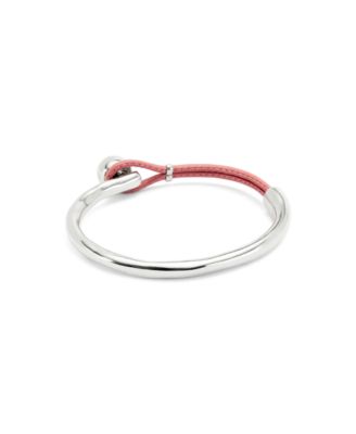 Semi-Rigid Pink Leather Bracelet