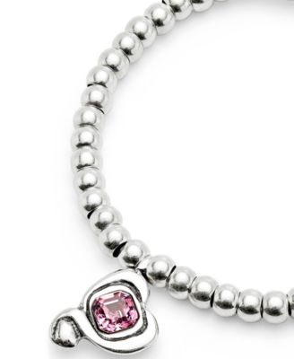 Pink Crystal Heart Bracelet