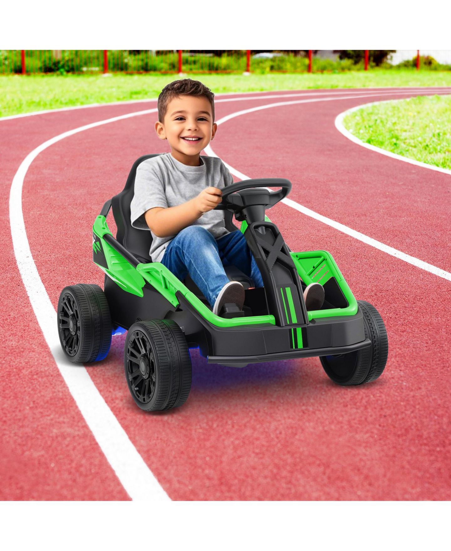 Детская игрушка Slickblue 12V Electric UTV Ride-On with Remote Control, 110 lbs., Ages 3-10, цвет: Зелёный — фото 4