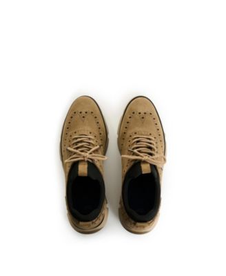 Men's Leather Lace-Up Shoes with Athletic Touches