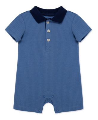 Baby Boys' Polo Collar Short-Sleeve Romper