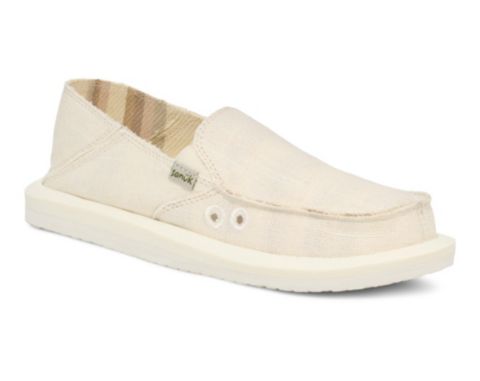 Женские туфли Sanuk Donna Hemp, цвет: Белый