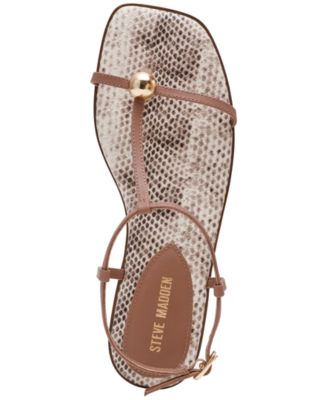 Women's Ritzy Ball-Stud Square Toe Flat Sandals