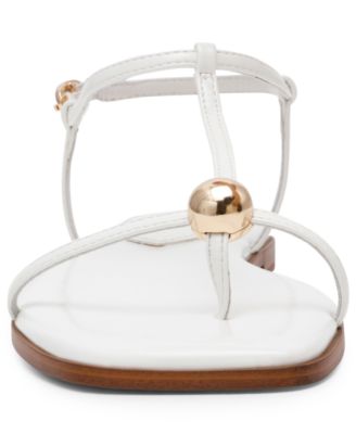 Women's Ritzy Ball-Stud Square Toe Flat Sandals