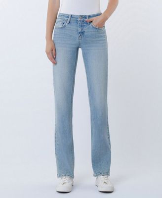 Women's Low Rise Straight Jeans With Tint