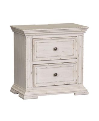 2 Drawer Night Stand w/ Charging Station