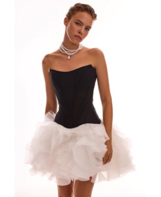 Womens Chic low-waist black fitted corset