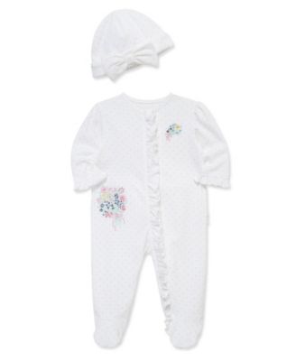 Baby Girls' Bouquet Printed Footie with Hat