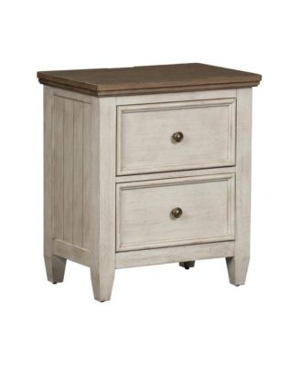2 Drawer Night Stand w/ Charging Station