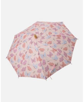 Girl's Umbrella Butterfly Print
