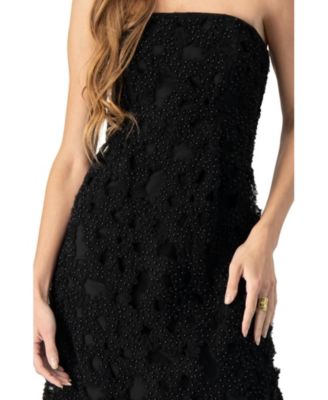 Women's Strapless Pearl Embellished Gown