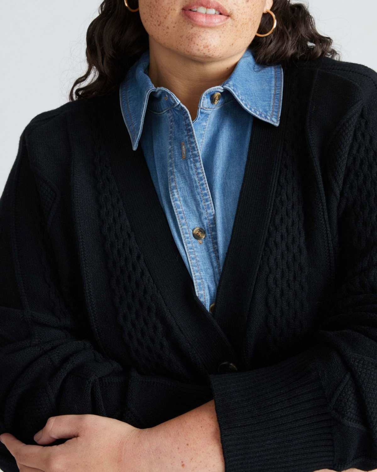 Universal Standard Plus Cable Knit Cardigan
