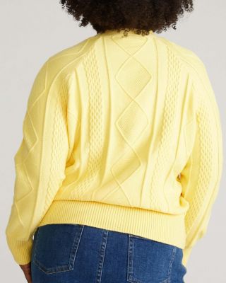 Plus Size Cable Knit Cardigan