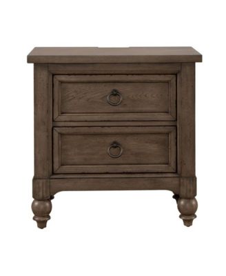 2 Drawer Night Stand w/ Charging Station