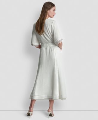 Women's Layered Window Pane Ankle Skirt