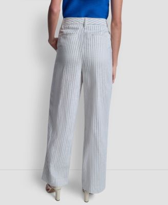 Women's Striped Wide-Leg Pants